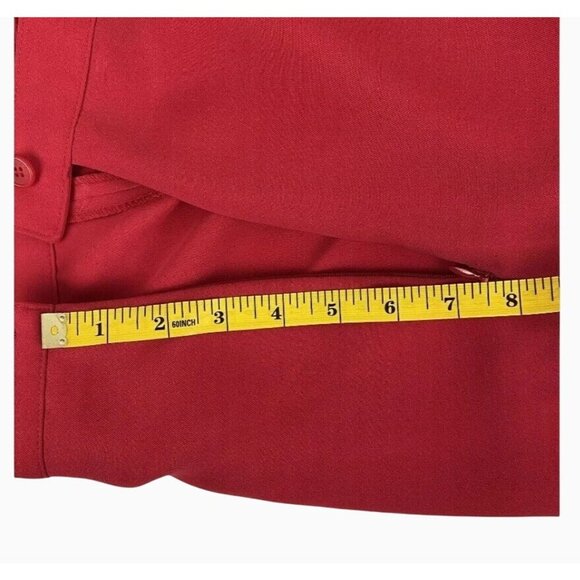 VTG Astra Womens 12 Classic Red Microfiber A-Line Flap Front Side Zip Skort - Picture 10 of 13